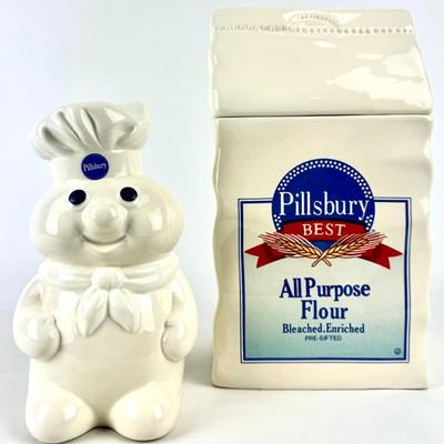 #135 • Pillsbury Flour Sack Cookie Jar and Doughboy Bank
WWW.LUX.BID