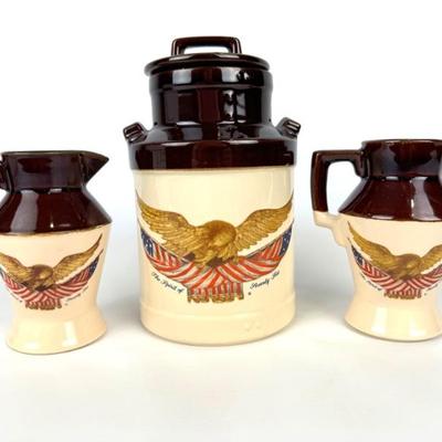 #159 • McCoy Spirit of 76 Milk Can & Two Pitchers
WWW.LUX.BID