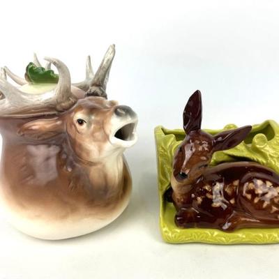 #67 • Dept. 56 Stag Tea Pot & Shawnee Fawn Planter 766
WWW.LUX.BID