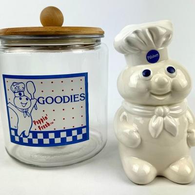 #134 • Anchor Hocking Poppin’ Fresh Glass Jar and Pillsbury Doughboy Bank
WWW.LUX.BID