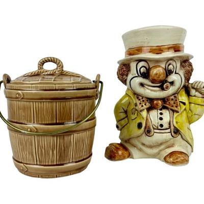 #289 • McCoy Bucket & Treasure Craft Hobo Clown Cookie Jars
WWW.LUX.BID