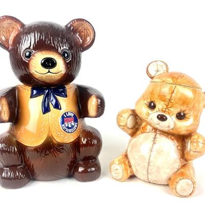 #116 • 1982 "I Love Kraft Marshmallows" Teddy Bear Cookie Jar And 1980's Patchwork Teddy Bear Cookie Jar
WWW.LUX.BID