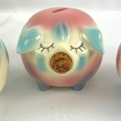 #244 • Hull Corky Pig Banks - 1 Large, Two Regular Size
WWW.LUX.BID