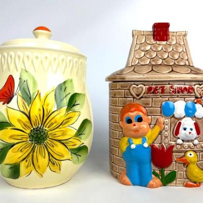 #162 • Sheffield "Sarasota" Lidded Jar & Pet Shop Cookie Jar
WWW.LUX.BID