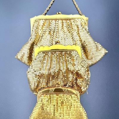 #226 • Whiting & Davis Golden Metal Mesh Purses with Pinch Snap Closures - 3 Pieces
WWW.LUX.BID