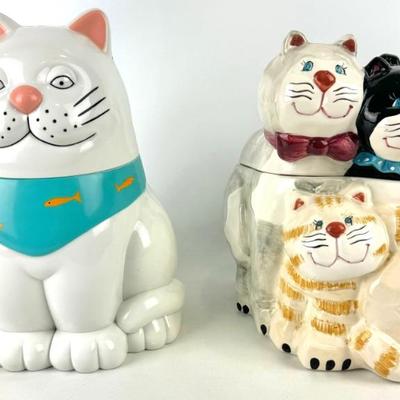 #150 • Talking Cat and Cat Trio Cookie Jars
WWW.LUX.BID