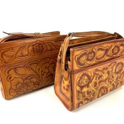 #90 • Two Mexican Hand Tooled Leather Purses - Rose Floral Motif
WWW.LUX.BID