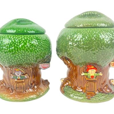 #329 • Vintage Keebler Elf Tree House Cookie Jars Circ. 1981 (2)
WWW.LUX.BID