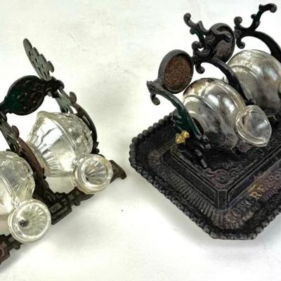 #237 • Two Double Snail Inkstands, One Advertises Use Congress Record Ink
WWW.LUX.BID