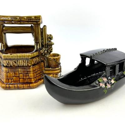 #270 • McCoy Pottery Wishing Well & Gondola Planters
WWW.LUX.BID
