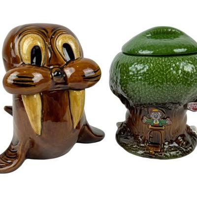 #278 • Wally the Walrus and Keebler Elf Treehouse Cookie Jars
WWW.LUX.BID