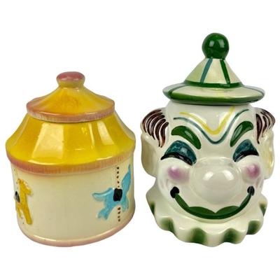 #284 • American Bisque Carousel and 1950’s Sierra Vista Clown Cookie Jars
WWW.LUX.BID