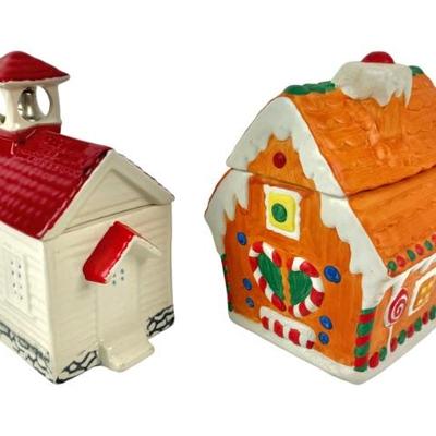 #279 • Schoolhouse House of Webster and Gingerbread House Cookie Jars
WWW.LUX.BID