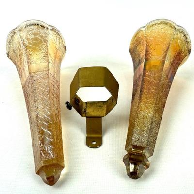 #107 • 2 Antique Car Bud Vases in Marigold Carnival Glass
WWW.LUX.BID