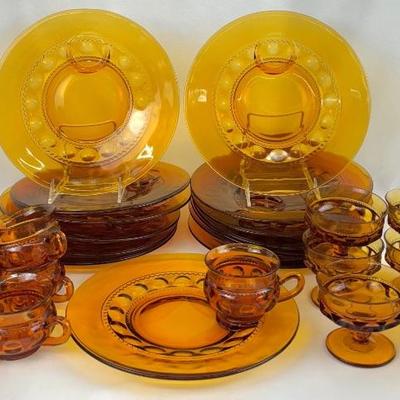 #192 • Indiana Glass King’s Crown Amber Snack-sets, Tea Cups and Sherbet Bowls
WWW.LUX.BID