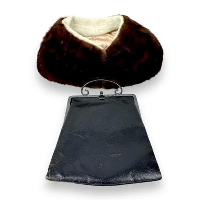 #346 • Vintage Leather Handbag & Mink Collar
WWW.LUX.BID