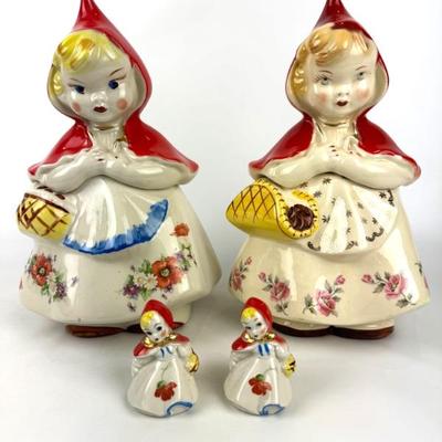 #110 • Hull Little Red Riding Hood Cookie Jars and Salt & Pepper Shakers
WWW.LUX.BID
