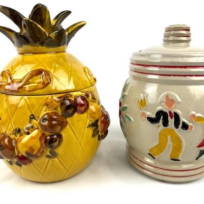 #23 • Los Angeles Pottery Pineapple & Red Wing Dancing Peasants Cookie Jars
WWW.LUX.BID