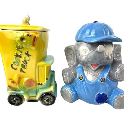 #296 • American Bisque Cookie Truck & Baby Elephant Cookie Jars
WWW.LUX.BID