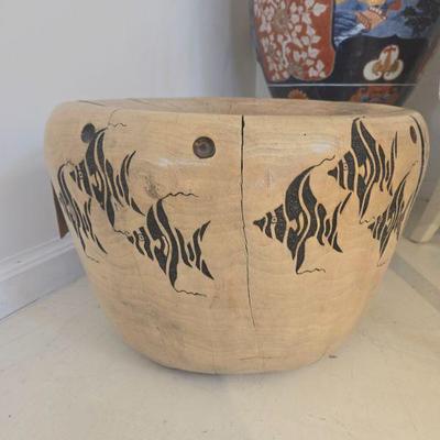 Cottonwood angel fish sculture side table 