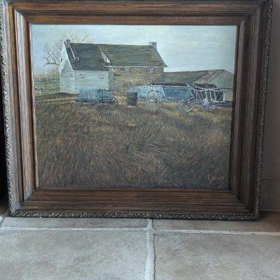 Framed Canvas Painting by L. Guest