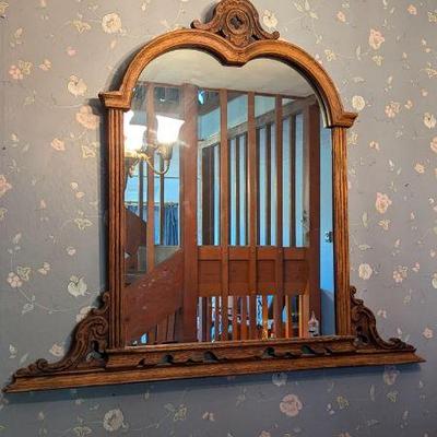 Antique Mirror with Carved Frame