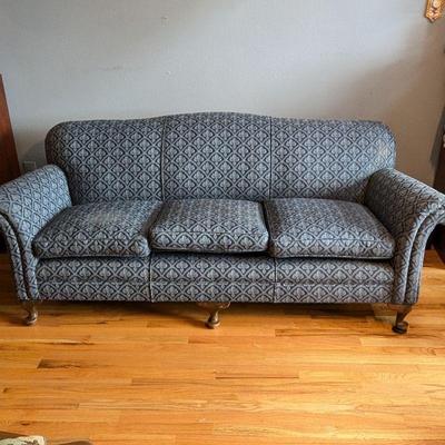 Vintage Blue Patterned Sofa