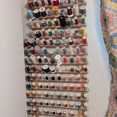 Thread Spool and Storage Rack Set - Organized Crafting Essentials