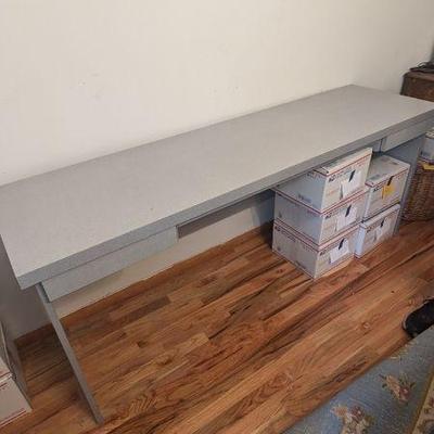 Long Gray Desk