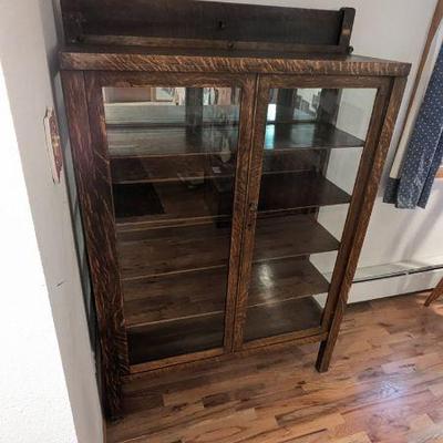 Antique Oak Curio Cabinet