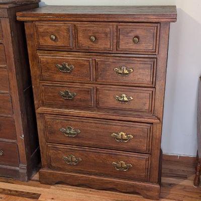 Vintage Broyhill Dresser with Brass Handles
