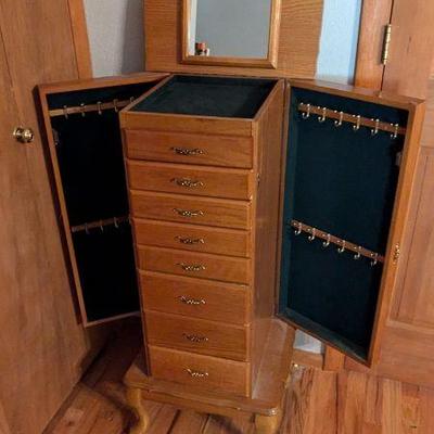 Jewelry Armoire with Mirror