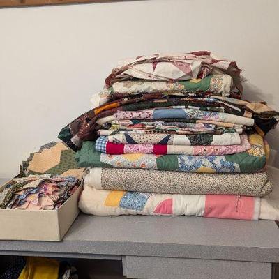 Partially Finished Quilts and Quilt Pieces