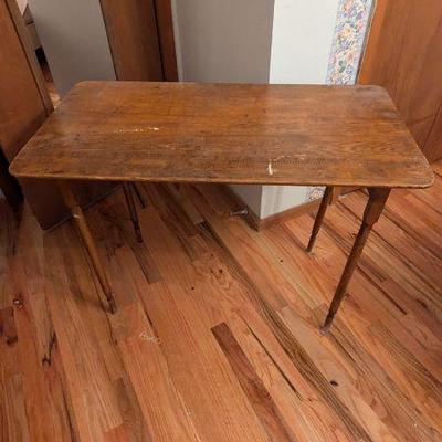 Antique Wood Folding Cutting/Work Table