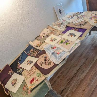 Unique Embroidery & Needlepoint Collection - Various Decorative Pieces and Designs