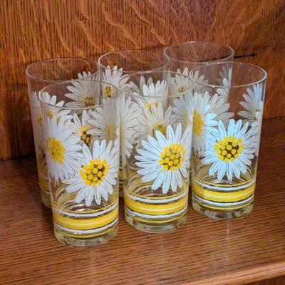 Mid Century Retco Kitchen Daisy Design Tumblers