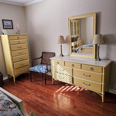 Thomasville faux bamboo bedroom furniture