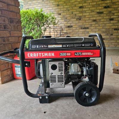 Craftsman 3500 watt generator. One year old, used for about one week. 