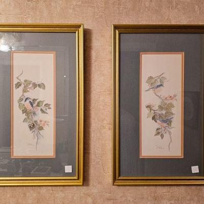 Signed prints, bathroom