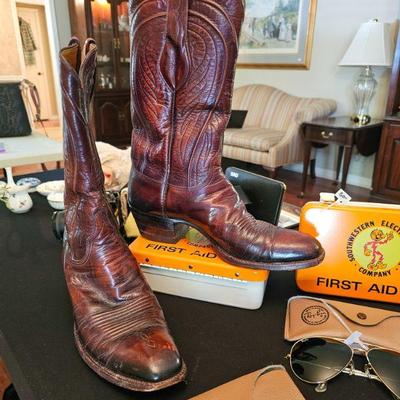Lucchese women's goat skin boots, size 9.5