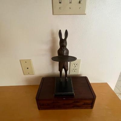 1960s brass business card holder 