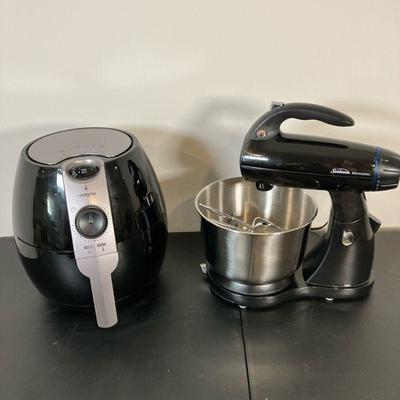 (2pc) Cozyna Air Fryer & Sunbeam Mixer | Cozyna Air Fryer with book and a Sunbeam Mixmaster. - h. 12” x dia. 10” in (Air Fryer)

