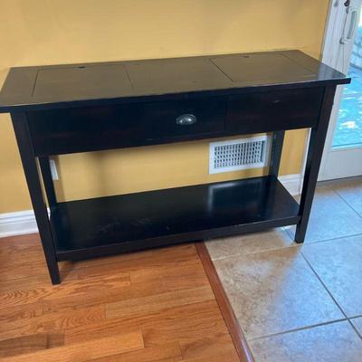 Pottery Barn Dry Bar | PB Dry Bar with two ice tray under panels, drawer and bottom shelf. All in a dark finish. - l. 52” x w. 32.75” x...