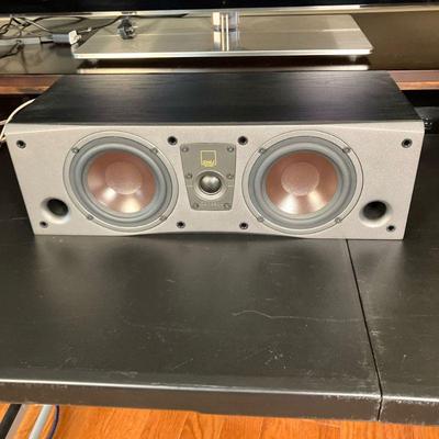DALI Speaker | DALI Concept Center Speaker. “Serial no. 834415” “DALI Denmark” With removable front screen. - l. 19.5” x w. 9” x h. 6” in

