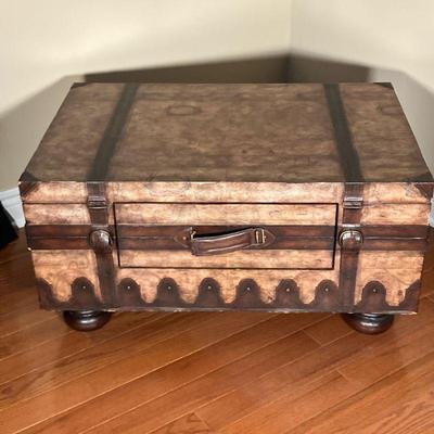 Butler Specialty Old World Map Trunk Table | Butler Specialty Company, Made in the Philippines. Vasco Old World Map Wood Trunk Table with...