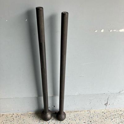 (2pc) Apollo Athletics Mace Bells | Two Mace Bells. One 10 lb and one 15 lb. - h. 40” x dia. 3” in (10 lb.)


