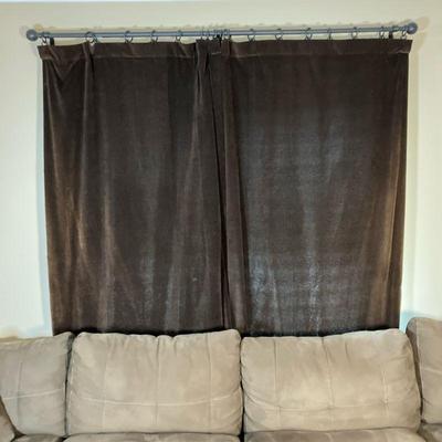 Pottery Barn Blackout Curtains | Two pair (4 pieces) of dark brown blackout curtains/drapes from PB. - l. 50” x h. 96” in

