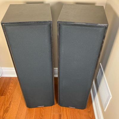 (2pc) Klipsch Speakers | Two Klipsch Floor Speakers “KG3.5 Light Oak” “S/N 089592606” “S/N 276593997” “Hope Arkansas USA”*. - l. 10.5” x...