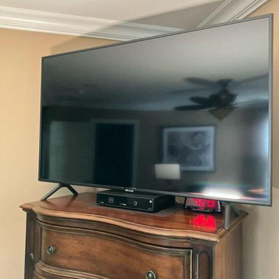 Samsung TV #2 | Samsung Flat Screen 54” Diag. with remote. - l. 48” x w. 10” Base x h. 28” in

