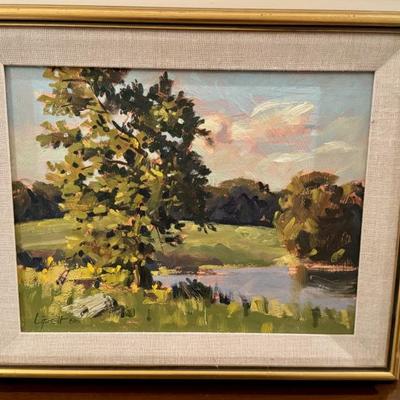 Framed Original Oil on Board Painting by Greg Lipelt

Dated 1985

Measures 15" x 13" 